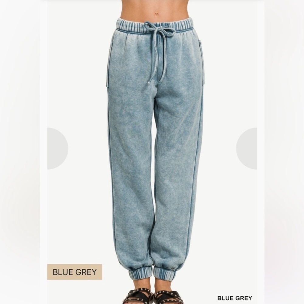 New! Ash Blue Joggers Sweatpants